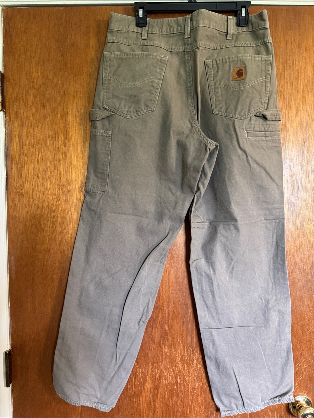 Carhartt Men’s Tan Cargo Work Pants with Utility Pockets Size 34 X 32 Loose Fit